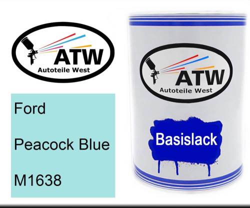 Ford, Peacock Blue, M1638: 500ml Lackdose, von ATW Autoteile West.